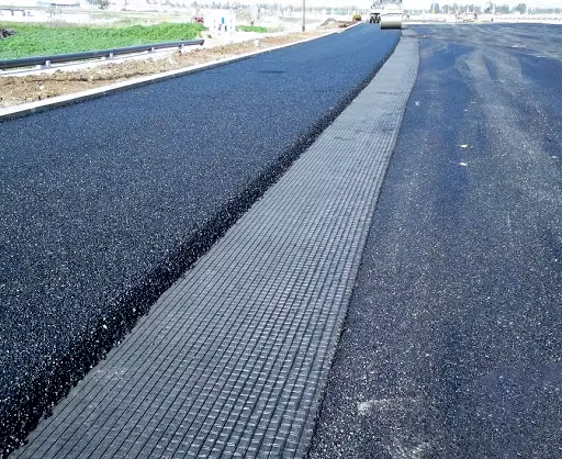Road Surface Asphalt Layers Reinforcement Fiberglass شبكة جغرافية  Asphalt Placement Biaxial GlassFiber  6