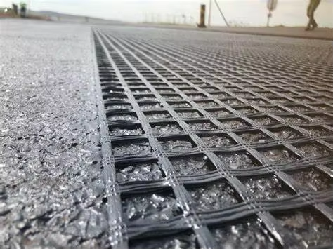 Road Surface Asphalt Layers Reinforcement Fiberglass شبكة جغرافية  Asphalt Placement Biaxial GlassFiber  7