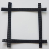 SBR Coated PET UX 100-400KN/M Polyester Geogrid Stabilize Embankments Slope Retaining Wall 1