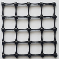 SBR Coated PET UX 100-400KN/M Polyester Geogrid Stabilize Embankments Slope Retaining Wall 2