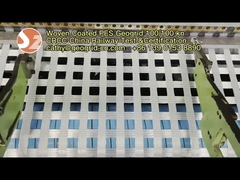 Pavement PVC Coated Polyester Netting Geogrid For Slope Protection And Road Construction